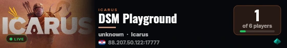 DSM Playground live status badge