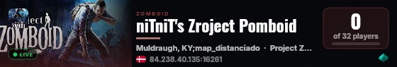 niTniT's Zroject Pomboid live status badge