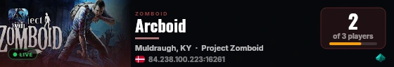 Arcboid live status badge