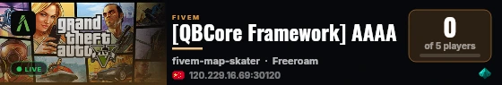 [QBCore Framework] AAAA live status badge