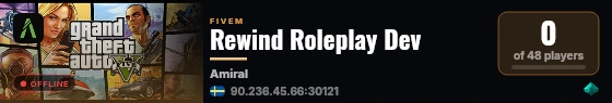 Rewind Roleplay Dev live status badge