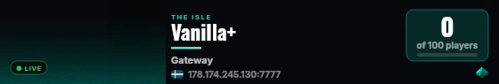 Vanilla+ live status badge