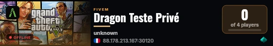 Dragon Teste Privé live status badge