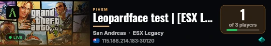 Leopardface test | [ESX Legacy] live status badge