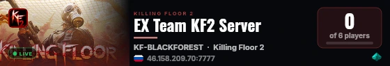 EX Team KF2 Server live status badge