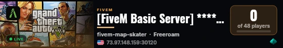 [FiveM Basic Server] ******* green live status badge