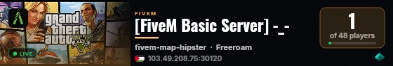[FiveM Basic Server] -_- live status badge