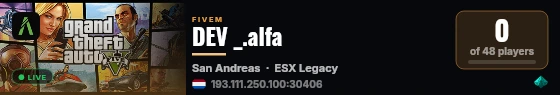 DEV _.alfa live status badge