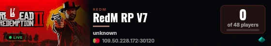 RedM RP live status badge