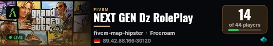 NEXT GEN Dz RolePlay live status badge