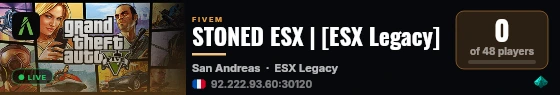 STONED ESX | [ESX Legacy] live status badge