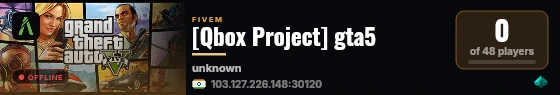 [Qbox Project] gta5 live status badge