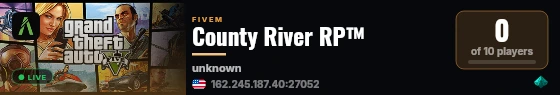 County River RP™ live status badge