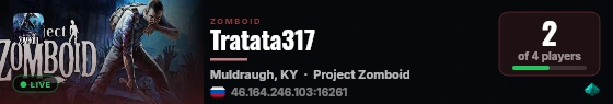 Tratata317 live status badge