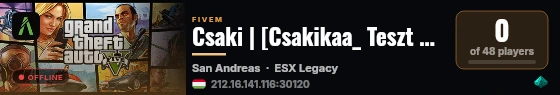 Csaki | [Csakikaa_ Teszt Szervere] live status badge