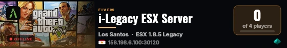i-Legacy ESX Server live status badge