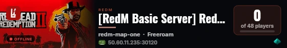 [RedM Basic Server] RedM Test live status badge