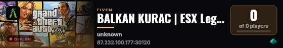 BALKAN KURAC | ESX Legacy Server live status badge