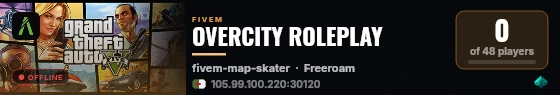 OVERCITY ROLEPLAY live status badge