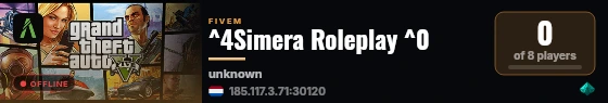 ^4Simera Roleplay ^0 live status badge