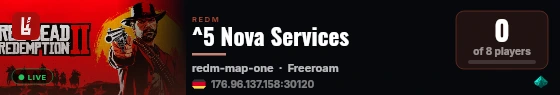 ^5 Nova Services live status badge