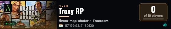 Troxy RP live status badge
