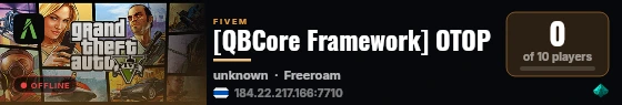 [QBCore Framework] OTOP live status badge