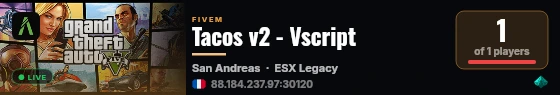Tacos v2 - Vscript live status badge