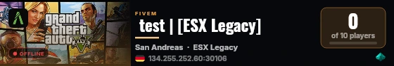  test | [ESX Legacy] live status badge