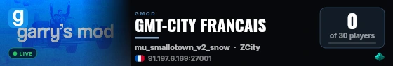 GMT-CITY FRANCAIS live status badge