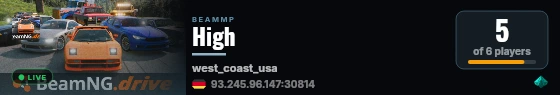 High live status badge