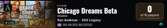 Chicago Dreams Beta live status badge