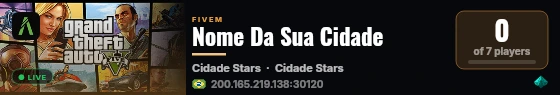 Nome Da Sua Cidade live status badge
