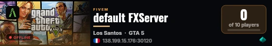 default FXServer live status badge