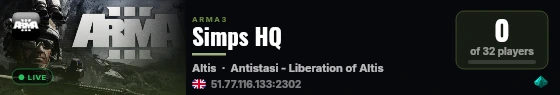 Simps HQ live status badge