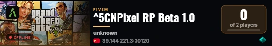 ^5CNPixel RP Beta 1.0 live status badge