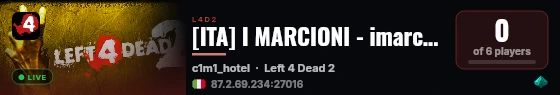 [ITA] I MARCIONI - imarcioni.altervista.org - Server L4D2 live status badge