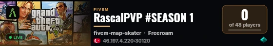 RascalPVP #SEASON 1 live status badge