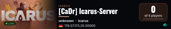 [CaDr] Icarus-Server live status badge
