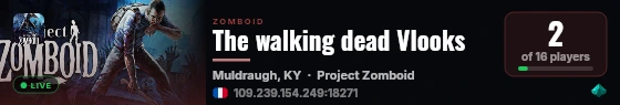 The walking dead Vlooks live status badge