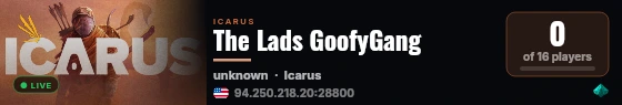 The Lads GoofyGang live status badge