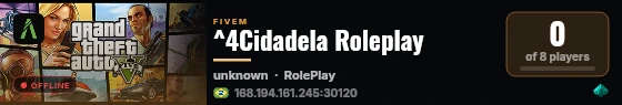 ^4Cidadela Roleplay live status badge