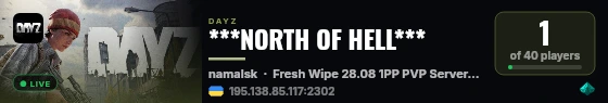 ***NORTH OF HELL*** live status badge