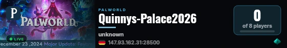 Quinnys-Palace2026 live status badge