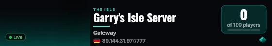 Garry's Isle Server live status badge