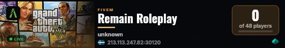 Remain Roleplay built with Remain Roleplay! live status badge