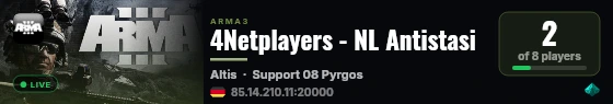 4Netplayers - NL Antistasi live status badge