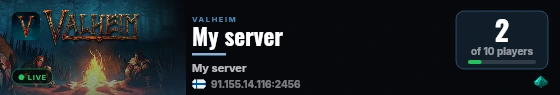 My server live status badge