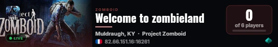 Welcome to zombieland live status badge