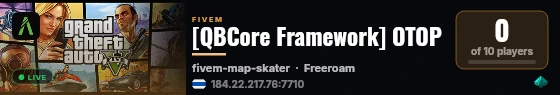 [QBCore Framework] OTOP live status badge